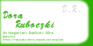 dora ruboczki business card
