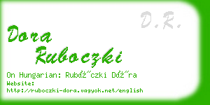 dora ruboczki business card